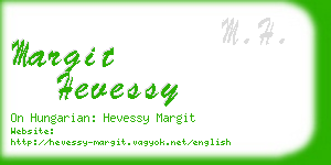 margit hevessy business card